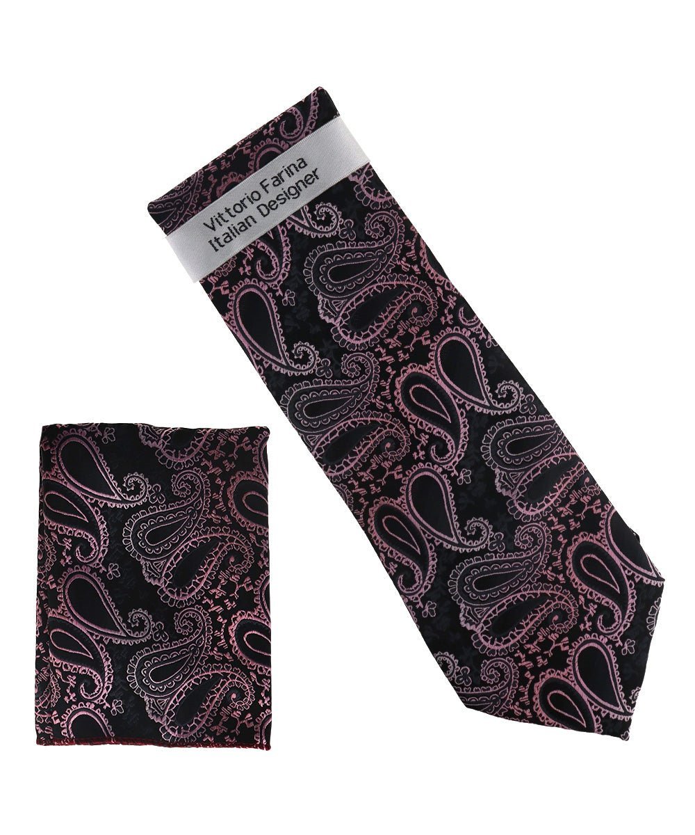 Paisley Design Necktie & Pocket Square by Vittorio Farina (NH-D_1501) for Independent Retail Stores by Dubal Brothers