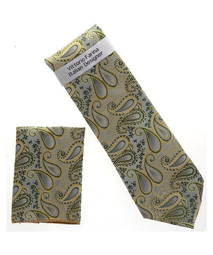 Paisley Design Necktie & Pocket Square by Vittorio Farina (NH-D_1502) for Independent Retail Stores by Dubal Brothers