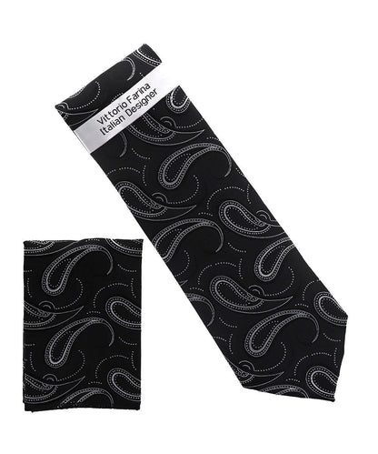 Paisley Design Necktie & Pocket Square by Vittorio Farina (NH-D_1505) for Independent Retail Stores by Dubal Brothers