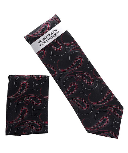 Paisley Design Necktie & Pocket Square by Vittorio Farina (NH-D_1506) for Independent Retail Stores by Dubal Brothers