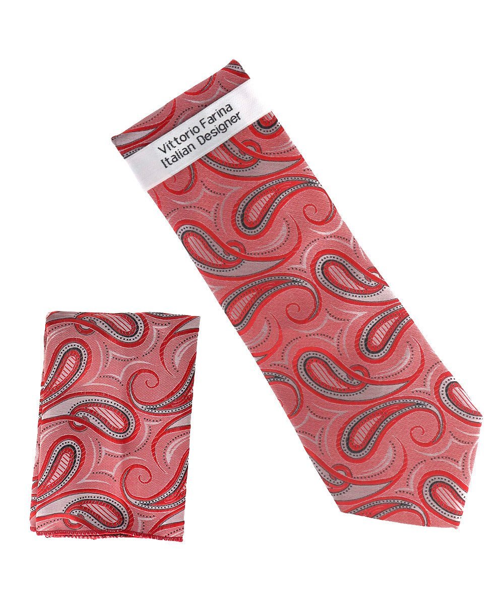 Paisley Design Necktie & Pocket Square by Vittorio Farina (NH-D_1507) for Independent Retail Stores by Dubal Brothers