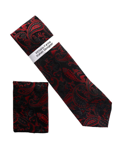 Paisley Design Necktie & Pocket Square by Vittorio Farina (NH-D_1520) for Independent Retail Stores by Dubal Brothers