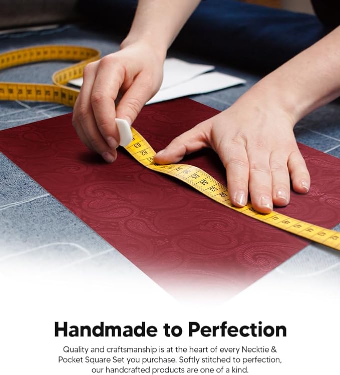 Paisley Necktie & Pocket Square by Vittorio Farina (NH - WP_BURGUNDY) for Independent Retail Stores by Dubal Brothers