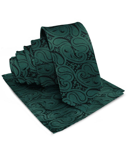 Paisley Necktie & Pocket Square by Vittorio Farina (NH - WP_HUNTER) for Independent Retail Stores by Dubal Brothers