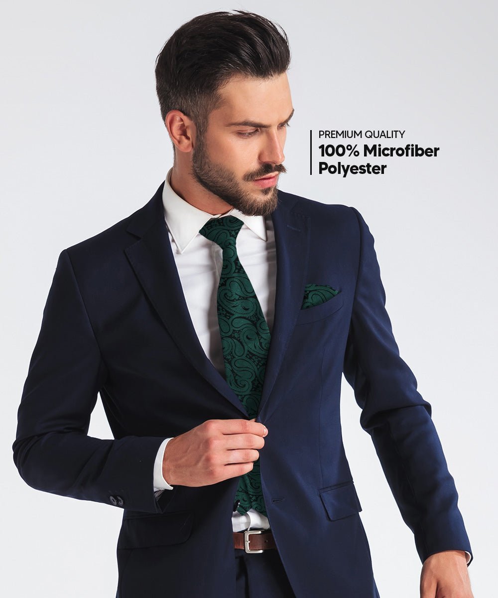 Paisley Necktie & Pocket Square by Vittorio Farina (NH - WP_HUNTER) for Independent Retail Stores by Dubal Brothers