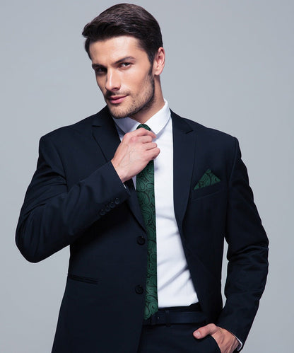 Paisley Necktie & Pocket Square by Vittorio Farina (NH - WP_HUNTER) for Independent Retail Stores by Dubal Brothers