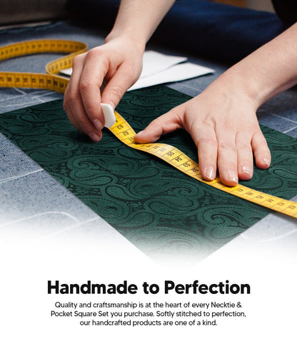 Paisley Necktie & Pocket Square by Vittorio Farina (NH - WP_HUNTER) for Independent Retail Stores by Dubal Brothers