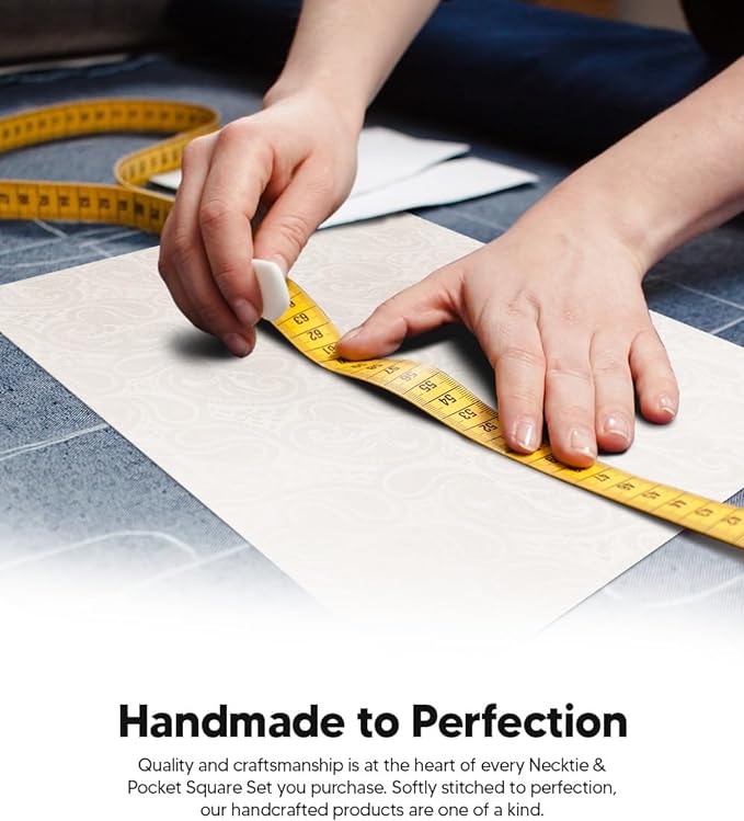 Paisley Necktie & Pocket Square by Vittorio Farina (NH - WP_IVORY) for Independent Retail Stores by Dubal Brothers