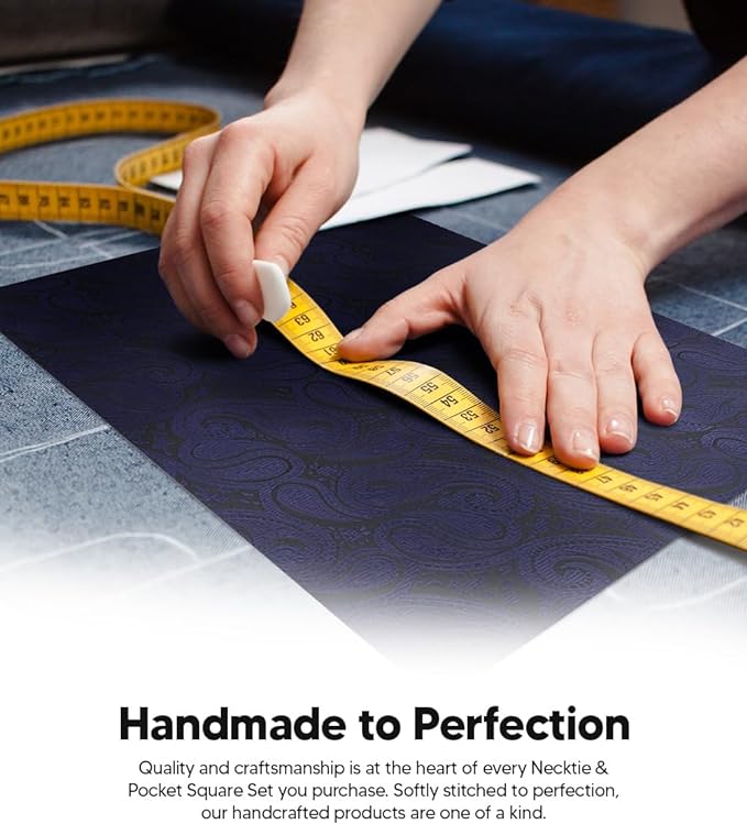 Paisley Necktie & Pocket Square by Vittorio Farina (NH - WP_NAVY) for Independent Retail Stores by Dubal Brothers