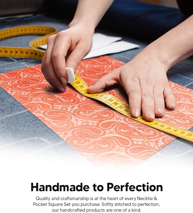 Paisley Necktie & Pocket Square by Vittorio Farina (NH - WP_ROSE - GOLD) for Independent Retail Stores by Dubal Brothers