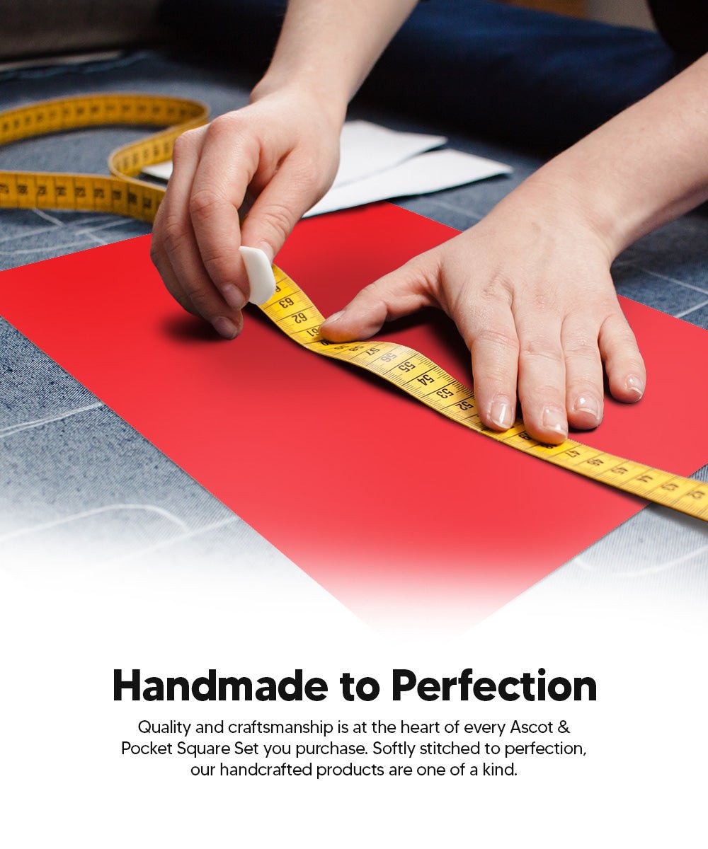 Paisley Tone On Tone Ascot & Pocket Square by Vittorio Farina (ASCOTS - WP_RED) for Independent Retail Stores by Dubal Brothers