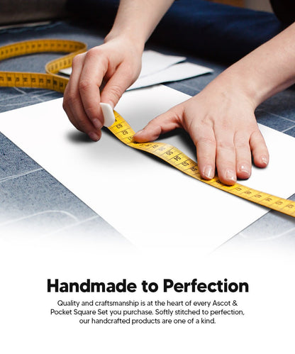 Paisley Tone On Tone Ascot & Pocket Square by Vittorio Farina (ASCOTS - WP_WHITE) for Independent Retail Stores by Dubal Brothers