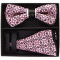 Piping Design Bow Tie & Round Pocket Square in a Box by Vittorio Farina (pbh - 21002) for Independent Retail Stores by Dubal Brothers