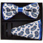 Piping Design Bow Tie & Round Pocket Square in a Box by Vittorio Farina (pbh - 21005) for Independent Retail Stores by Dubal Brothers