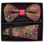 Piping Design Bow Tie & Round Pocket Square in a Box by Vittorio Farina (pbh - 21007) for Independent Retail Stores by Dubal Brothers