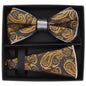 Piping Design Bow Tie & Round Pocket Square in a Box by Vittorio Farina (pbh - 21010) for Independent Retail Stores by Dubal Brothers