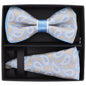 Piping Design Bow Tie & Round Pocket Square in a Box by Vittorio Farina (pbh - 21011) for Independent Retail Stores by Dubal Brothers