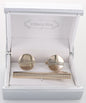 Plain Cufflinks & Tie Bar Set with Gold Setting in a Box by Vittorio Vico (CLTB-516) for Independent Retail Stores by Dubal Brothers