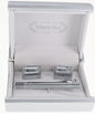 Plain Cufflinks & Tie Bar Set with Silver Setting in a Box by Vittorio Vico (CLTB-503) for Independent Retail Stores by Dubal Brothers