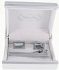 Plain Cufflinks & Tie Bar Set with Silver Setting in a Box by Vittorio Vico (CLTB-515) for Independent Retail Stores by Dubal Brothers