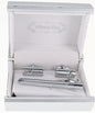 Plain Cufflinks & Tie Bar Set with Silver Setting in a Box by Vittorio Vico (CLTB-519) for Independent Retail Stores by Dubal Brothers