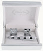 Plain Cufflinks & Tie Bar Set with Silver Setting in a Box by Vittorio Vico (CLTB-527) for Independent Retail Stores by Dubal Brothers