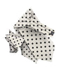 Polka Dot Ascot & Pocket Square by Vittorio Farina (ASCOTS - PD_IVORY_BLACK) for Independent Retail Stores by Dubal Brothers