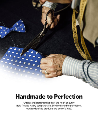 Polka Dot Bow Tie & Pocket Square in a Box by Vittorio Farina (bh - 0001) for Independent Retail Stores by Dubal Brothers