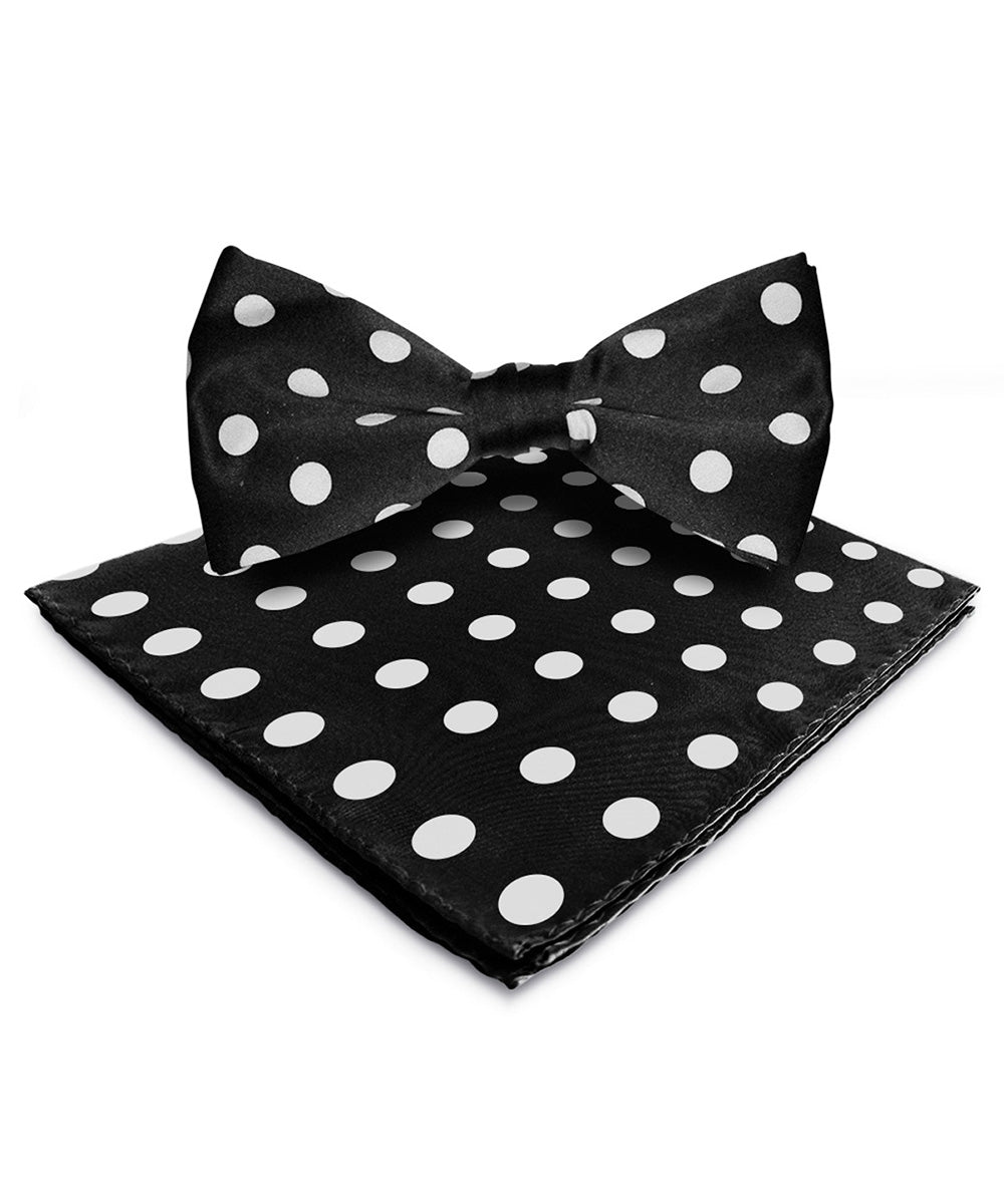 Polka Dot Bow Tie & Pocket Square in a Box by Vittorio Farina (bh - 0002) for Independent Retail Stores by Dubal Brothers