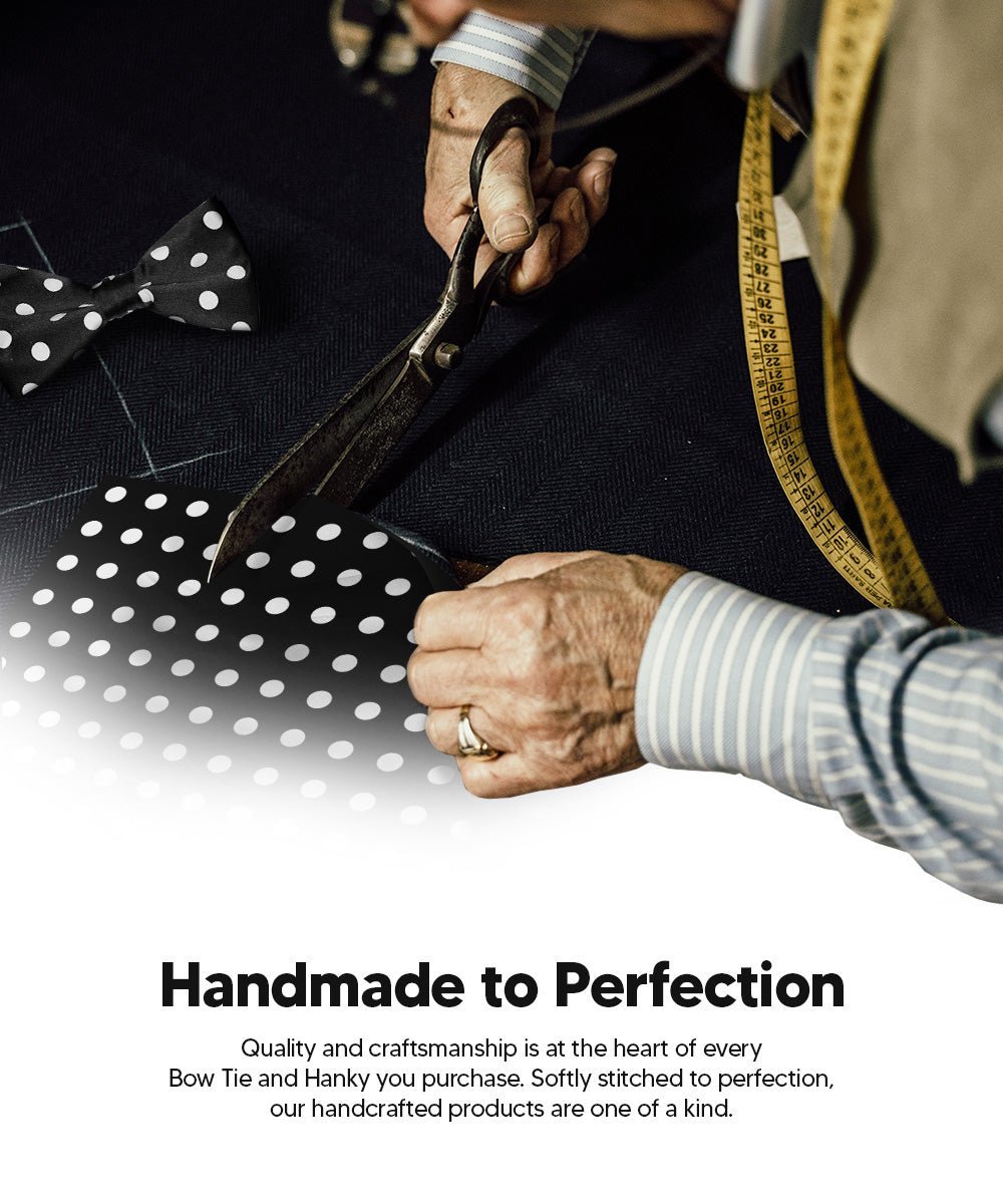 Polka Dot Bow Tie & Pocket Square in a Box by Vittorio Farina (bh - 0002) for Independent Retail Stores by Dubal Brothers