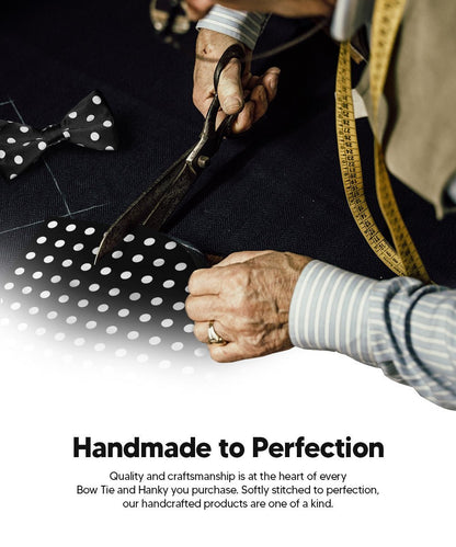 Polka Dot Bow Tie & Pocket Square in a Box by Vittorio Farina (bh - 0002) for Independent Retail Stores by Dubal Brothers