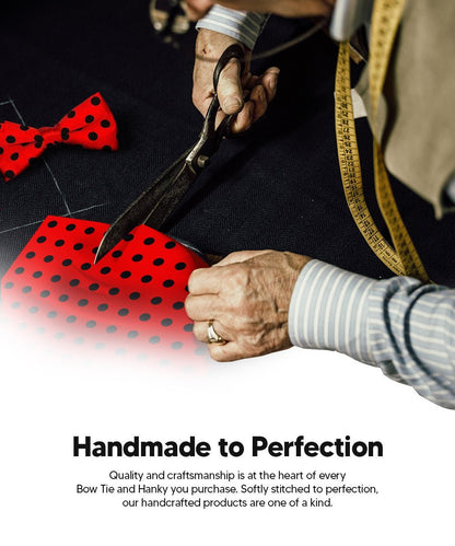 Polka Dot Bow Tie & Pocket Square in a Box by Vittorio Farina (bh - 0003) for Independent Retail Stores by Dubal Brothers