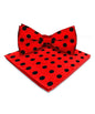 Polka Dot Bow Tie & Pocket Square in a Box by Vittorio Farina (bh - 0003) for Independent Retail Stores by Dubal Brothers