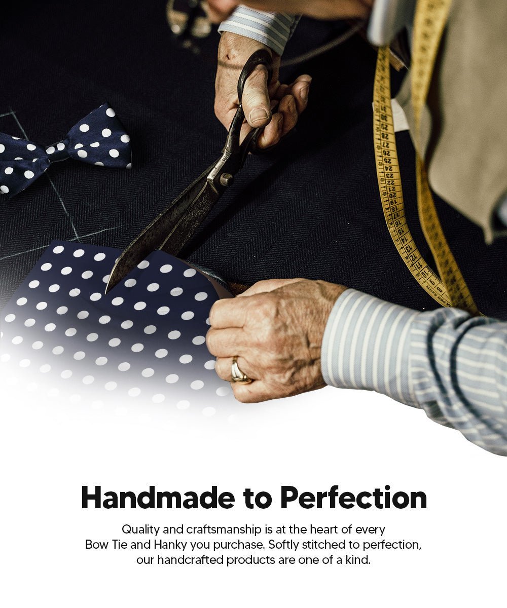 Polka Dot Bow Tie & Pocket Square in a Box by Vittorio Farina (bh - 0005) for Independent Retail Stores by Dubal Brothers