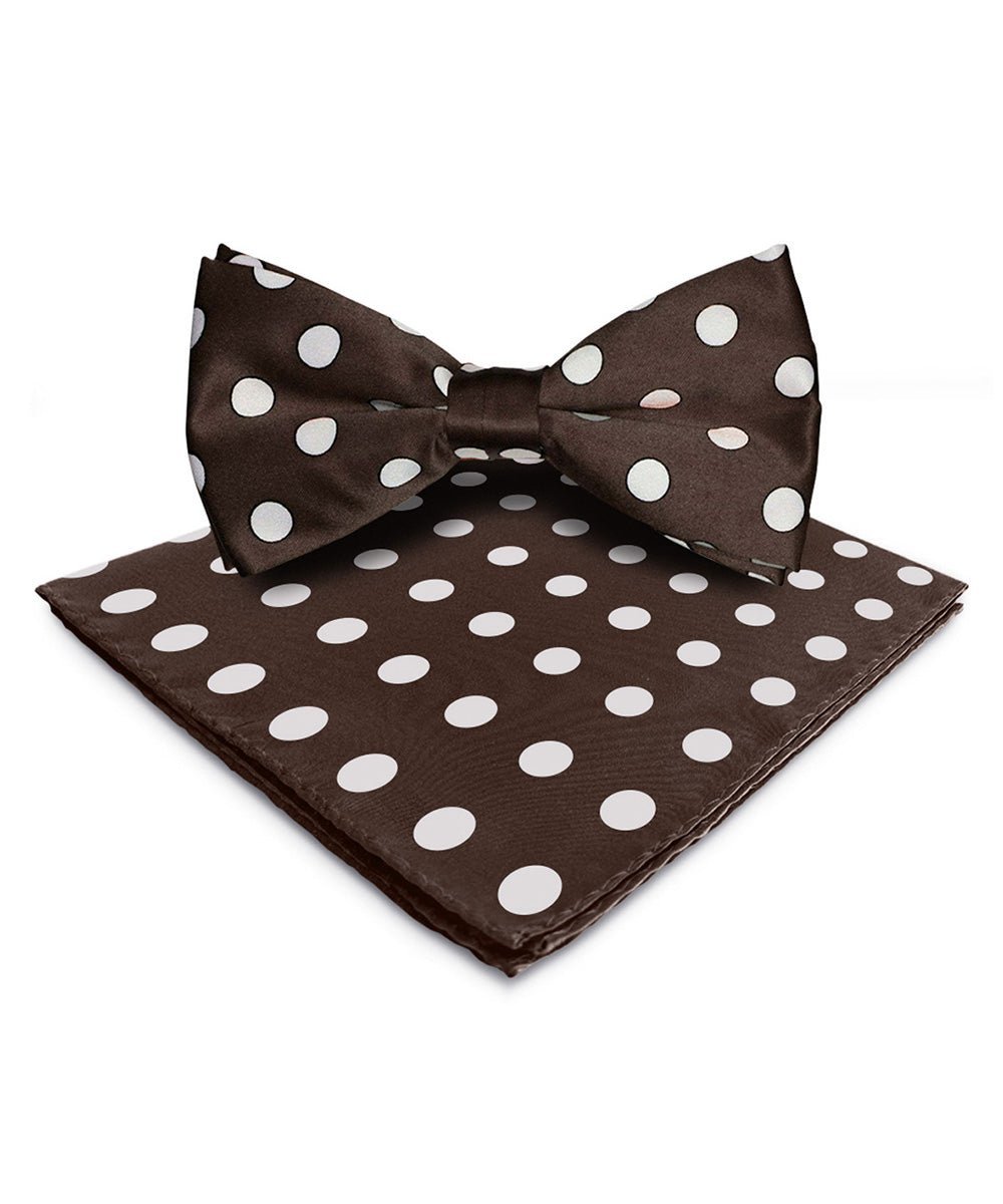 Polka Dot Bow Tie & Pocket Square in a Box by Vittorio Farina (bh - 0006) for Independent Retail Stores by Dubal Brothers