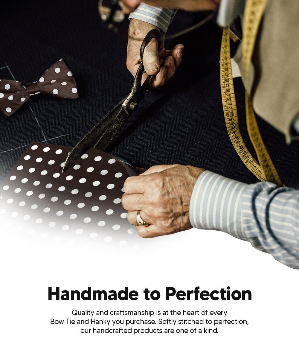 Polka Dot Bow Tie & Pocket Square in a Box by Vittorio Farina (bh - 0006) for Independent Retail Stores by Dubal Brothers