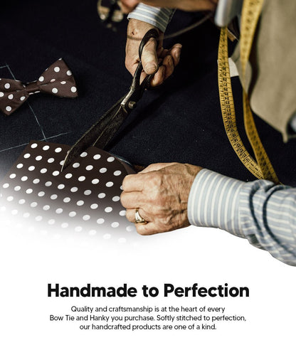 Polka Dot Bow Tie & Pocket Square in a Box by Vittorio Farina (bh - 0006) for Independent Retail Stores by Dubal Brothers