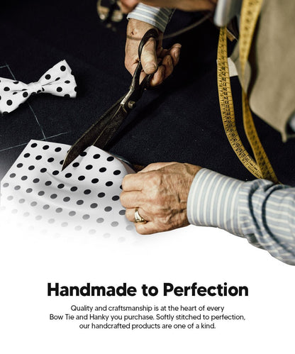 Polka Dot Bow Tie & Pocket Square in a Box by Vittorio Farina (bh - 0007) for Independent Retail Stores by Dubal Brothers