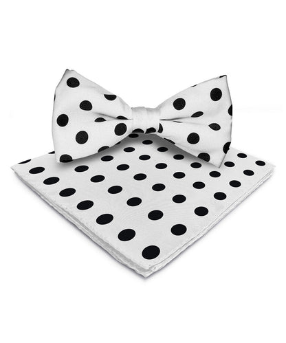 Polka Dot Bow Tie & Pocket Square in a Box by Vittorio Farina (bh - 0007) for Independent Retail Stores by Dubal Brothers