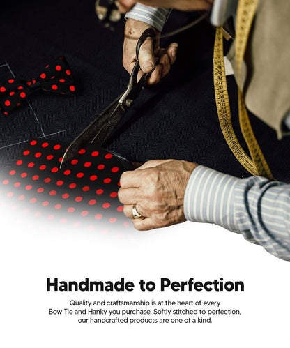 Polka Dot Bow Tie & Pocket Square in a Box by Vittorio Farina (bh - 0008) for Independent Retail Stores by Dubal Brothers