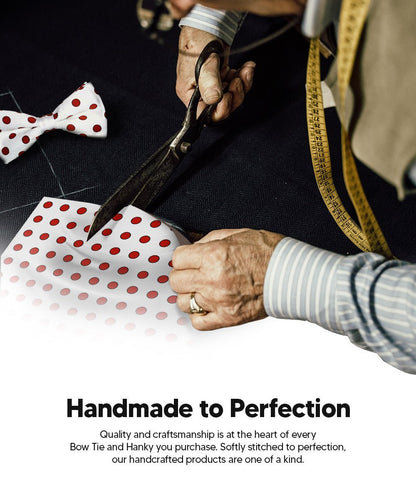 Polka Dot Bow Tie & Pocket Square in a Box by Vittorio Farina (bh - 0009) for Independent Retail Stores by Dubal Brothers