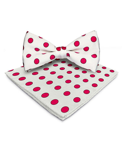 Polka Dot Bow Tie & Pocket Square in a Box by Vittorio Farina (bh - 0011) for Independent Retail Stores by Dubal Brothers