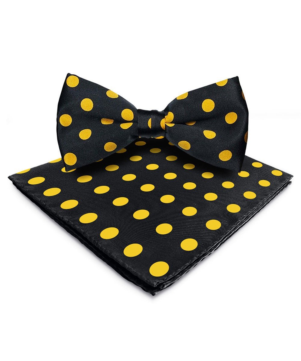 Polka Dot Bow Tie & Pocket Square in a Box by Vittorio Farina (bh - 0012) for Independent Retail Stores by Dubal Brothers