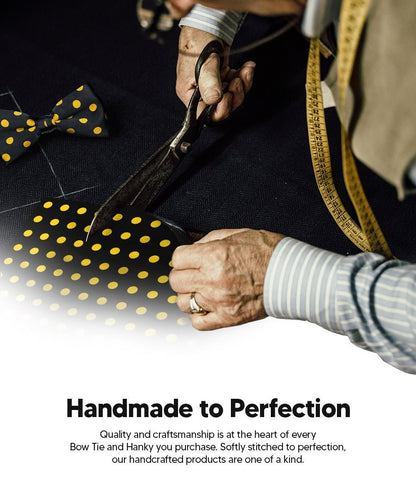 Polka Dot Bow Tie & Pocket Square in a Box by Vittorio Farina (bh - 0012) for Independent Retail Stores by Dubal Brothers