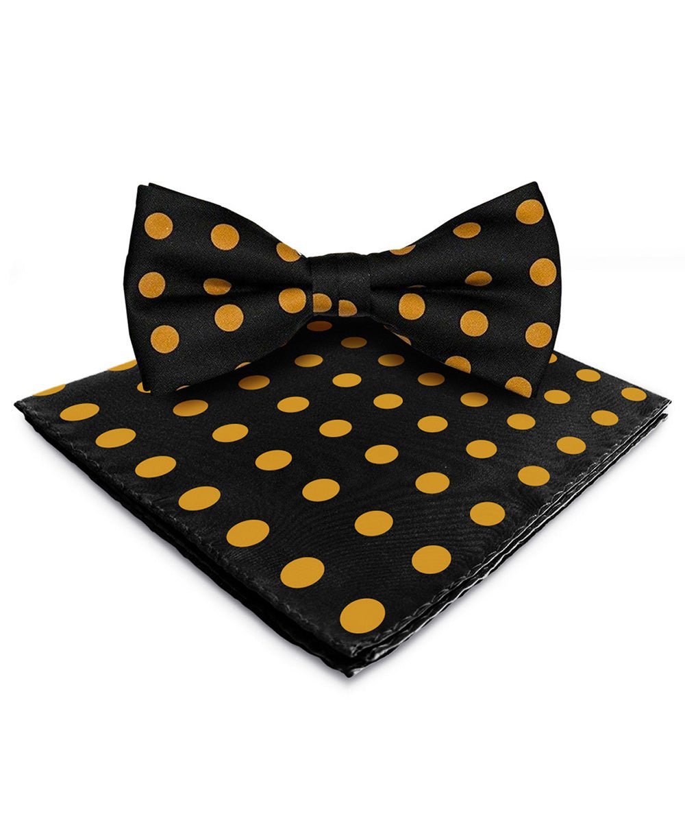Polka Dot Bow Tie & Pocket Square in a Box by Vittorio Farina (bh - 0012a) for Independent Retail Stores by Dubal Brothers