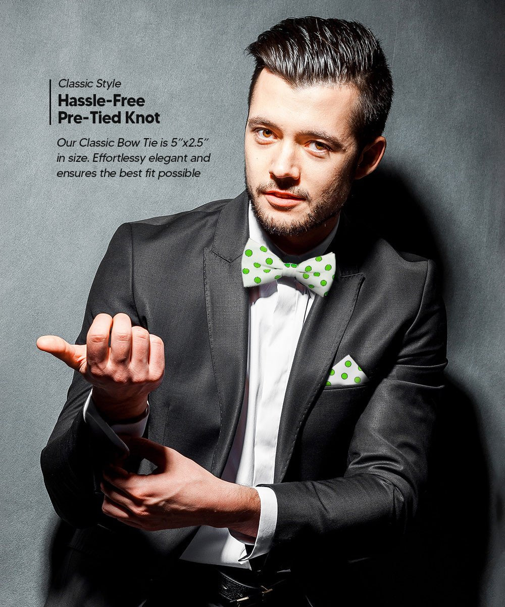 Polka Dot Bow Tie & Pocket Square in a Box by Vittorio Farina (bh - 0013) for Independent Retail Stores by Dubal Brothers