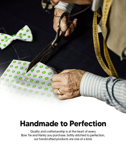 Polka Dot Bow Tie & Pocket Square in a Box by Vittorio Farina (bh - 0013) for Independent Retail Stores by Dubal Brothers