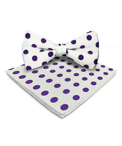 Polka Dot Bow Tie & Pocket Square in a Box by Vittorio Farina (bh - 0014) for Independent Retail Stores by Dubal Brothers