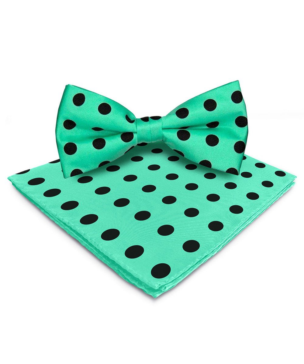 Polka Dot Bow Tie & Pocket Square in a Box by Vittorio Farina (bh - 0017) for Independent Retail Stores by Dubal Brothers