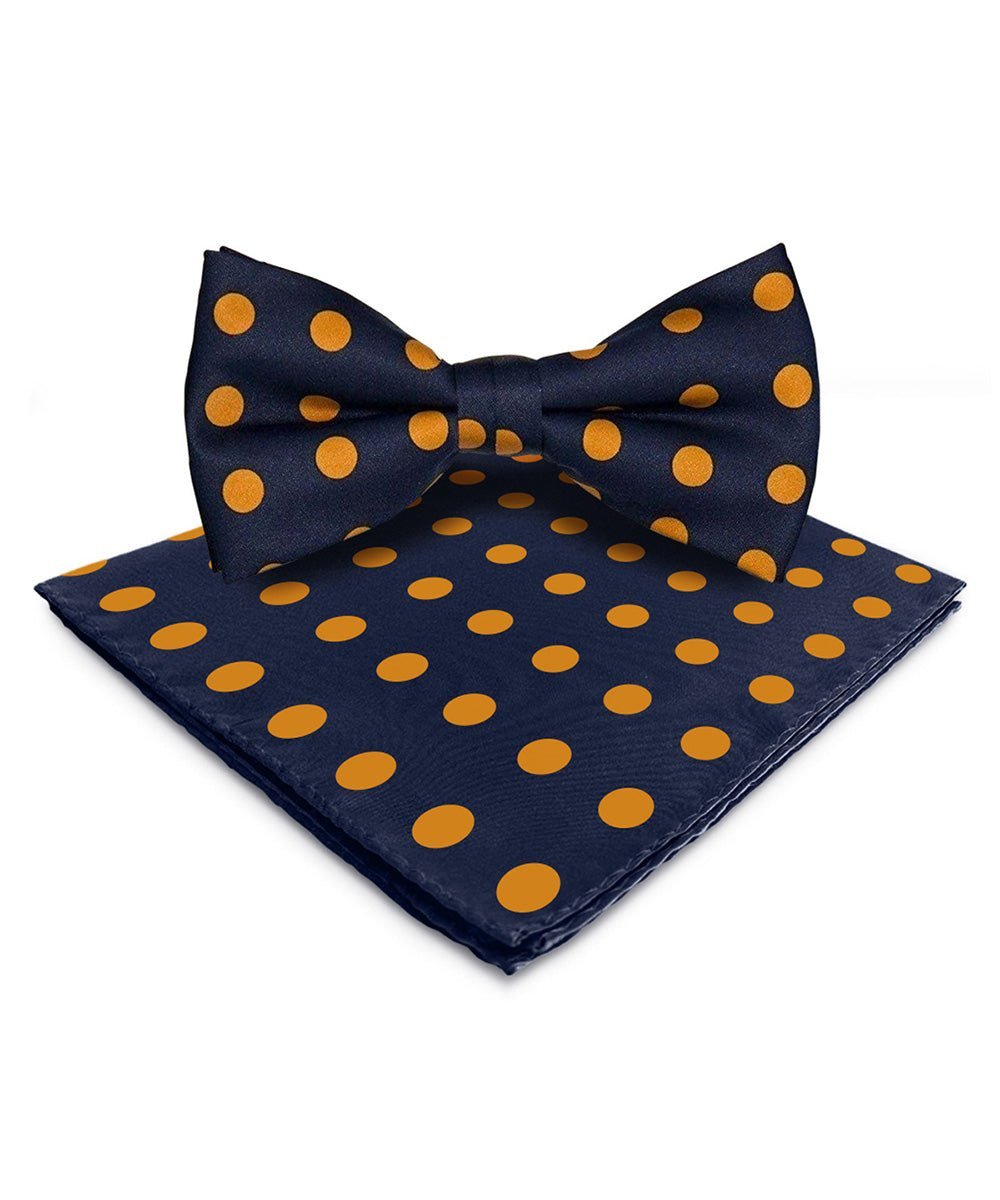 Polka Dot Bow Tie & Pocket Square in a Box by Vittorio Farina (bh - 0018) for Independent Retail Stores by Dubal Brothers